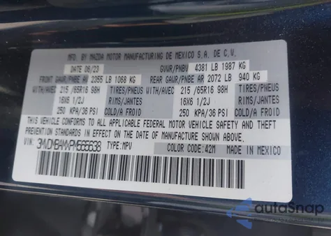 2023 Mazda Cx-30 2.5 S from USA, damaged, VIN 3MVDMBAMXPM565638